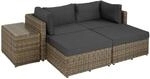 Tectake Aluminium Rattan Lounge San Domino Wetterfest und Uv Best&auml;ndig Dicke Der