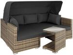 Tectake Aluminium Rattan Lounge San Marino Wetterfest und Uv Best&auml;ndig Dicke Der