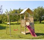 Wendi Toys Kinderspielturm Panda inkl. Rutsche & Kletterwand 270 cm x 270 cm x 2