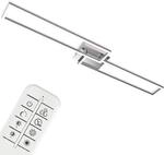 Brilo LED Deckenleuchte Frame Dimmbar CCT Fernbedienung 110 cm Chrom-Alu