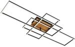 Brilo LED Deckenleuchte Frame Dimmbar CCT Fernbedienung 104 cm Schwarz-Holz