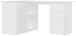 vidaXL Eckschreibtisch Wei&szlig; 145x100x76 cm Holzwerkstoff 801089