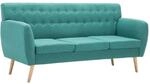 vidaXL 3-Sitzer-Sofa Stoff 172x70x82 cm Gr&uuml;n