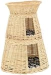 vidaXL 3-tlg. Katzenkorb-Set mit Kissen 47 x 34 x 60 cm Natur Weide