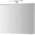 Jokey Spiegelschrank Arda LED 72 cm x 68 cm Wei&szlig; Hochglanz