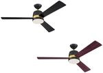 WESTINGHOUSE Deckenventilator Tristan Schwarz 132 cm mit Beleuchtung und
