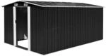 vidaXL Ger&auml;tehaus 257x392x181 cm Metall Anthrazit 594941