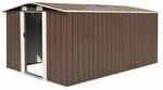vidaXL Ger&auml;tehaus 257x392x181 cm Metall Braun 594942