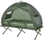 Outsunny Campingbett Polyester Oxford Dunkelgr&uuml;n L193 x B86 x H160 cm