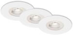 Brilo LED-Einbauleuchte Kulana 3er-Set Wei&szlig;