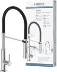 Sch&uuml;tte Sp&uuml;ltischarmatur mit Soft-Touch Schlauch Stilo Chrom-Schwarz