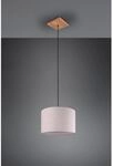 Trio Pendelleuchte Elmau 1-flammig Nickel antik-Holz-Wei&szlig;