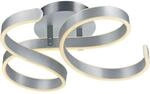 Trio LED Deckenleuchte Francis Aluminium geb&uuml;rstet 195 mm x 540 mm x 520 mm