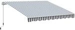 Outsunny Markise Aluminium Polyester Grau+Wei&szlig; L2,95 x B2,45&nbsp;m