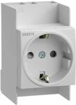 Hager Steckdose f&uuml;r Hutschiene Schutzkontakt 250V 16A