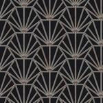 Bricoflor Art Deco Tapete in Schwarz und Grau Moderne Tapete Im 20er Jahre Stil