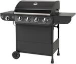 El Fuego Gasgrill Columbus 4 Brenner mit Seitenbrenner Schwarz