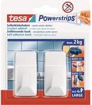 Tesa Selbstklebehaken Kunststoff 2 St&uuml;ck mit 4 x Powerstrips Large