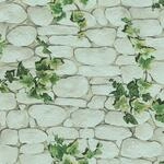 Bricoflor Papier Steintapete mit Efeu Naturstein Tapete mit Efeuranken Ideal f&uuml;r