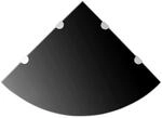 vidaXL Eckregale 2 Stk mit Verchromten Halterungen Glas Schwarz 3051597