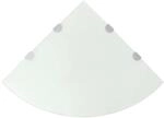 vidaXL Eckregale 2 Stk mit Verchromten Halterungen Glas Wei&szlig; 45x45cm 3051600