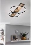 Eglo LED Deckenleuchte Boyal Schwarz-Braun rustikal 2 x 12 W