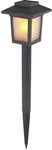 Globo LED-Solarspie&szlig; Fackel 8 cm x 8 cm x 37 cm Schwarz 3er-Set
