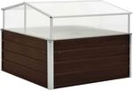vidaXL Gew&auml;chshaus Braun 100 x 100 x 85 cm Stahl 660618