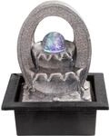 Globo LED-Brunnen Albert Kunststoff Grau