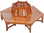 Garden Pleasure Baumbank Ontario 6-eckig Braun