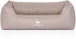Knuffelwuff Hundebett Luisa Orthop&auml;disch Velours M-L 85 x 63cm Beige