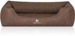 Knuffelwuff Hundebett Tampa Orthop&auml;disch Kunstleder XXL 120 x 85cm Braun