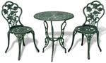 vidaXL 3-tlg Bistro-Set Aluminiumguss Gr&uuml;n Modell 1