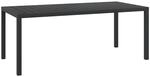 vidaXL Gartentisch Schwarz 185x90x74 cm Aluminium und WPC 42792