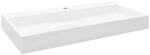 vidaXL Waschbecken 100 x 46 x 11 cm Mineralguss/Marmorguss Wei&szlig; 144066
