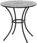 Siena Garden Gartentisch Como Rund Grau 70 cm x 70 cm