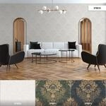 Livingwalls Tapete Barockmuster Wei&szlig; Silber und Grau 53 cm x 10,05 m AS-379015