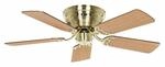 CASAFAN Flacher Deckenventilator mit Zugkette Classic Flat III Messing Geb&uuml;rstet 103