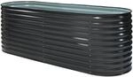 Westmann Hochbeet Oval Metall Anthrazit 240 cm x 80 cm x 82 cm