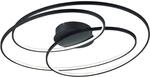 Trio LED Deckenleuchte Gale Schwarz matt 145 mm x 800 mm x 650 mm