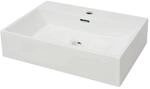 vidaXL Waschbecken mit Hahnloch Keramik Wei&szlig; 60,5x42,5x14,5 cm 142347