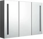 vidaXL LED-Spiegelschrank f&uuml;rs Bad 89x14x62 cm Grau 326527