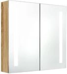 vidaXL LED-Bad-Spiegelschrank Eichenoptik 62x14x60 cm 326522
