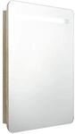 vidaXL LED-Bad-Spiegelschrank Eichen-Optik 60x11x80 cm 326507