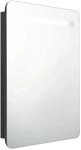 vidaXL LED-Bad-Spiegelschrank Schwarz 60x11x80 cm 326503