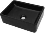 vidaXL Waschbecken Keramik Rechteckig Schwarz 41 x 30 x 12 cm 142734