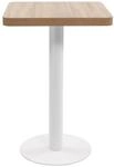 vidaXL BistRotisch Hellbraun 50x50 cm MDF Wei&szlig;