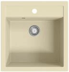 vidaXL Granitsp&uuml;le Einzelbecken Beige 144856