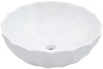 vidaXL Waschbecken 46 x 17 cm Keramik Wei&szlig; 143921