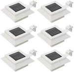 vidaXL Outdoor Solarleuchten 6 St&uuml;ck LED Quadratisch 12 cm Wei&szlig; 44469